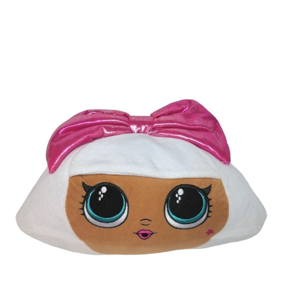 LOL Surprise Diva Pillow Pink Glitter Bow 14.5 Inch